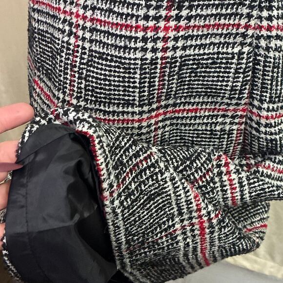 Christmas Holiday party dress Talbots Houndstooth Wool Blend Sleeveless 10p Dres - Picture 15 of 16